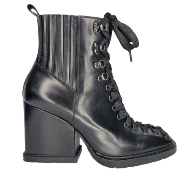 SANTONI REAL LEATHER LACED TIE UP COMBAT BOOTS EU 41 EXCELLENT